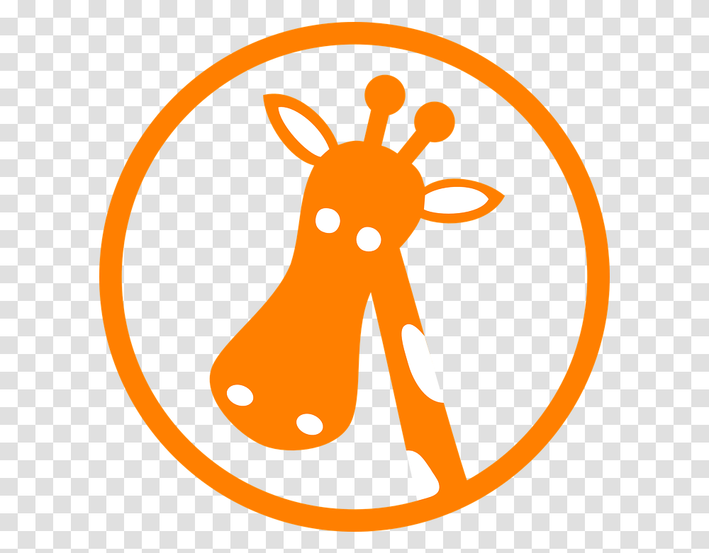 Giraffe Orange Head Giraffe, Outdoors, Animal, Symbol, Mammal Transparent Png