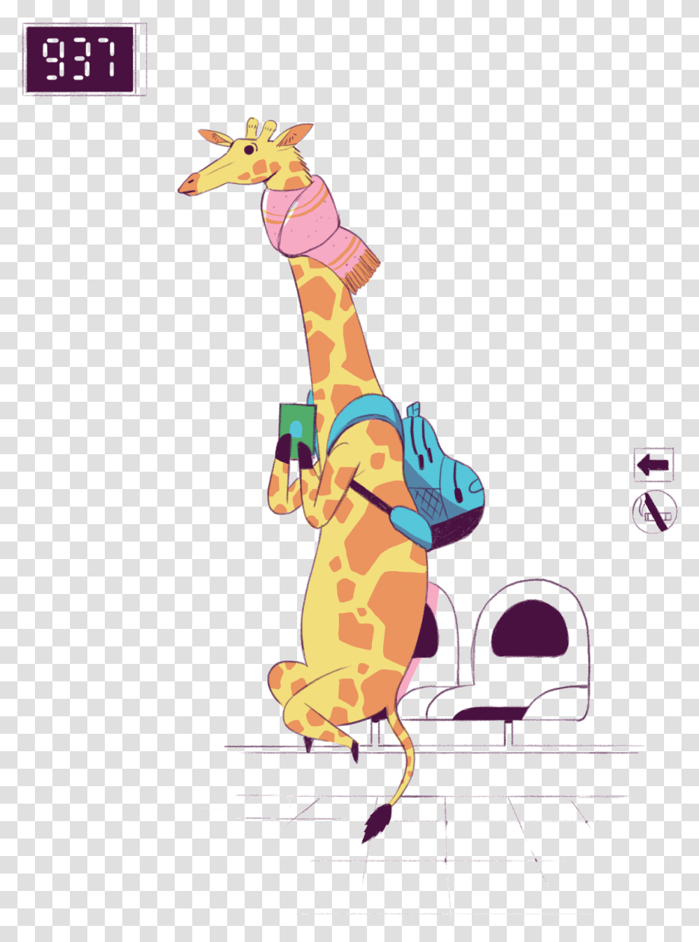 Giraffe, Person, Human, Acrobatic, Animal Transparent Png