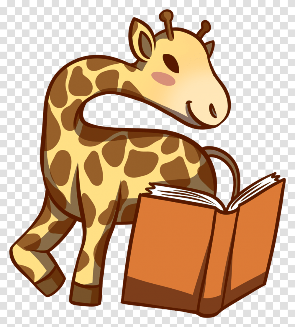 Giraffe Reading Book Giraffe Reading A Book Clipart, Mammal, Animal, Bronze, Wildlife Transparent Png