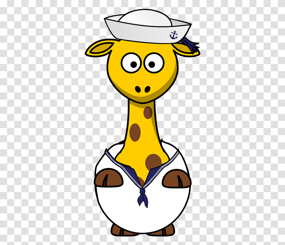 Giraffe Sailor Clipart Free Download Cartoon Clipart Animal, Text, Maraca, Musical Instrument Transparent Png