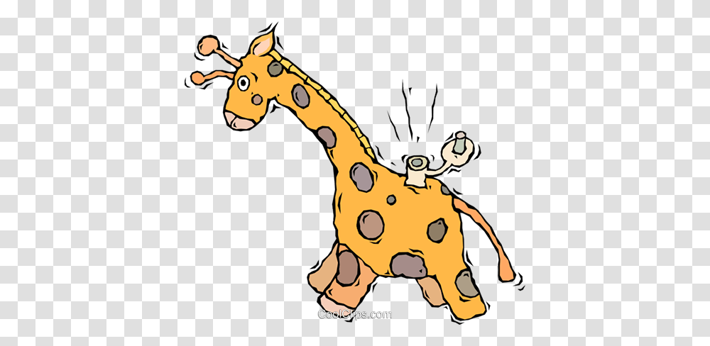 Giraffe Toy Wind Up Toy Royalty Free Vector Clip Art, Antelope, Wildlife, Mammal, Animal Transparent Png