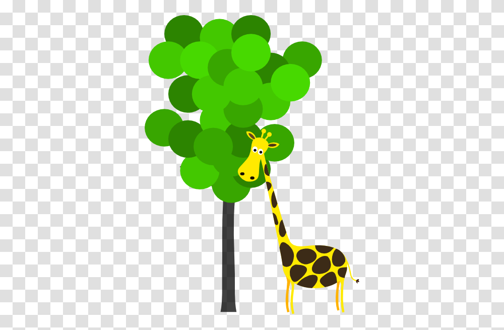 Giraffe With Tree Clip Art, Plant, Rattle, Green Transparent Png