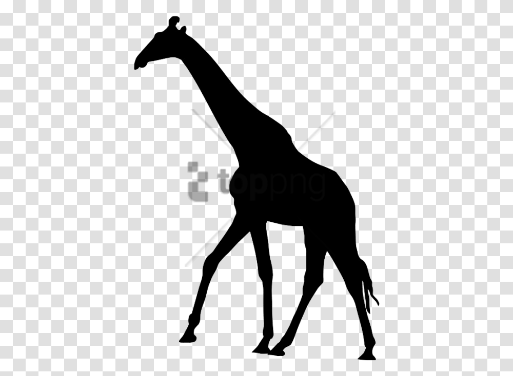 Giraffes Clipart Background Giraffe Silhouette, Mammal, Animal, Axe, Tool Transparent Png