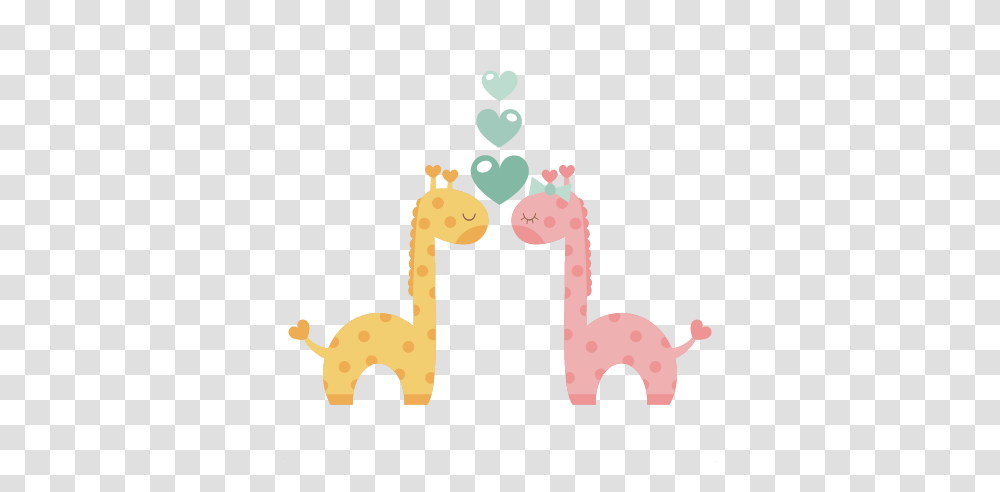 Giraffes In Love Scrapbook Cute Clipart, Number Transparent Png