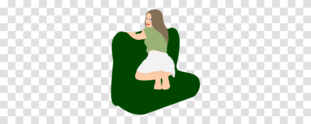 Girl Person, Chair, Furniture, Kneeling Transparent Png