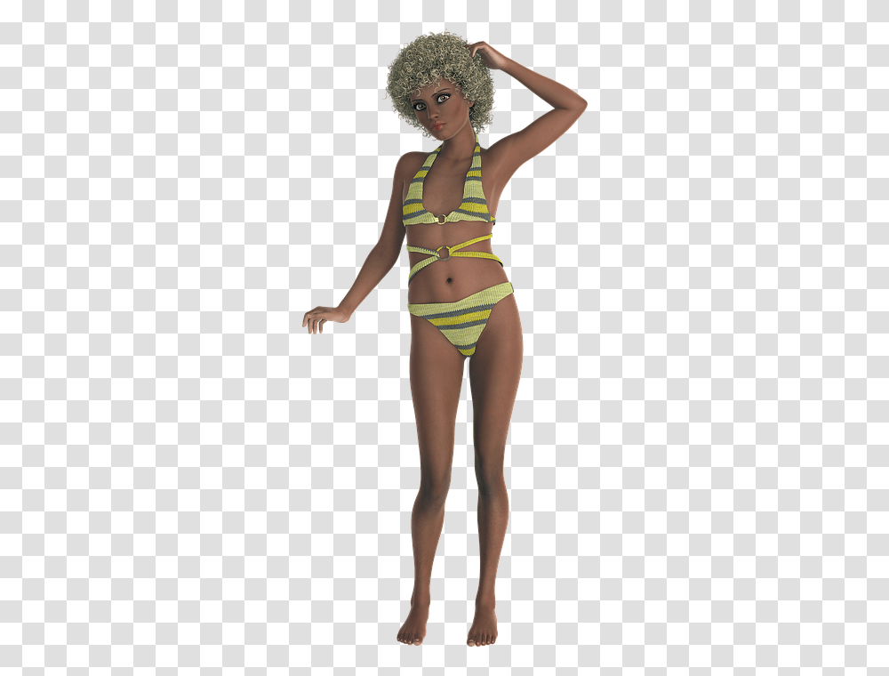 Girl 3d Render Bikini, Clothing, Apparel, Swimwear, Person Transparent Png