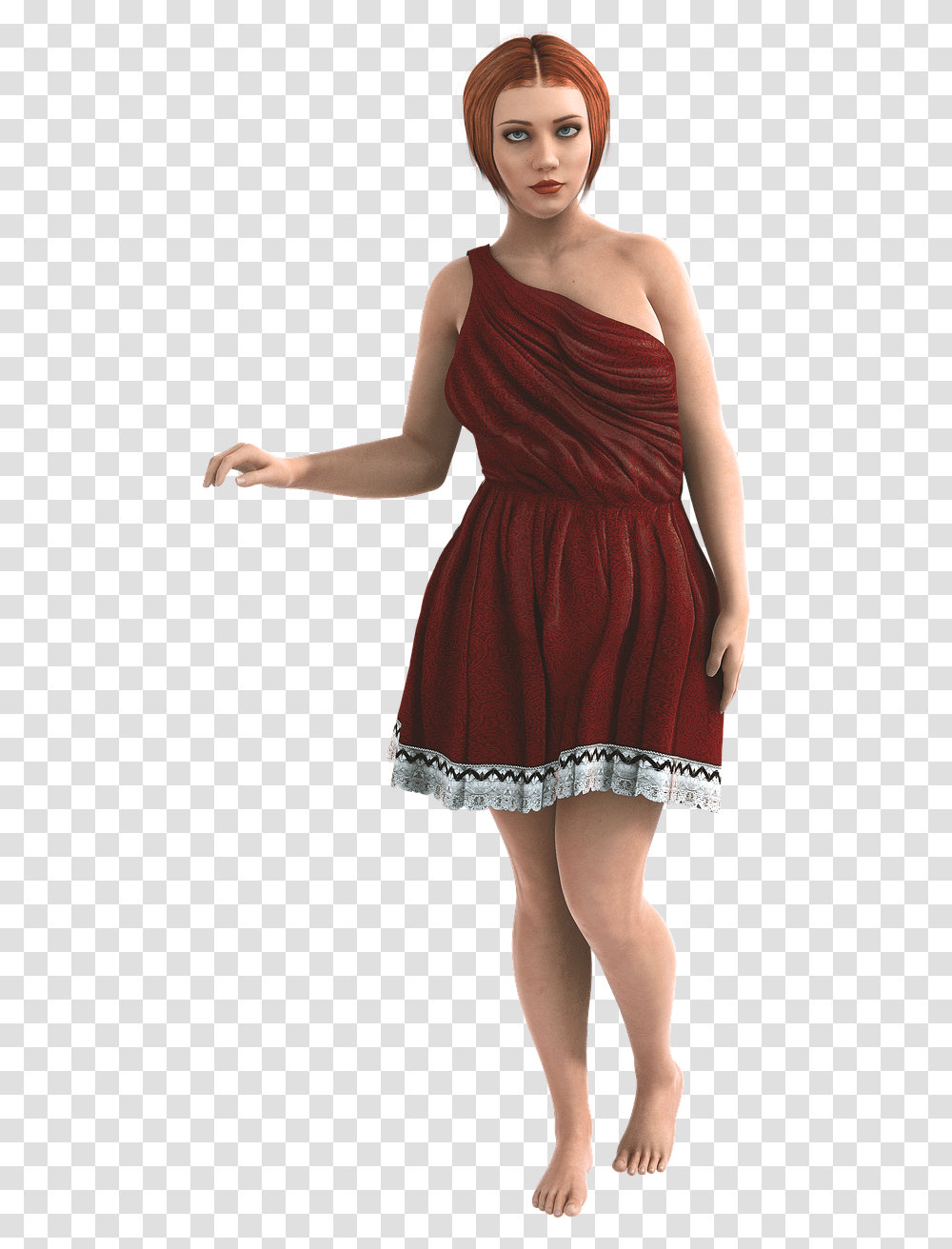 Girl 3d Render Free Picture Background People, Dress, Female, Person Transparent Png