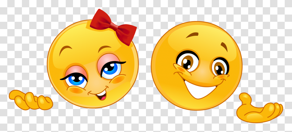 Girl And Boy Emoji 2 Decal Presenter Smiley, Plant, Food, Produce, Pumpkin Transparent Png
