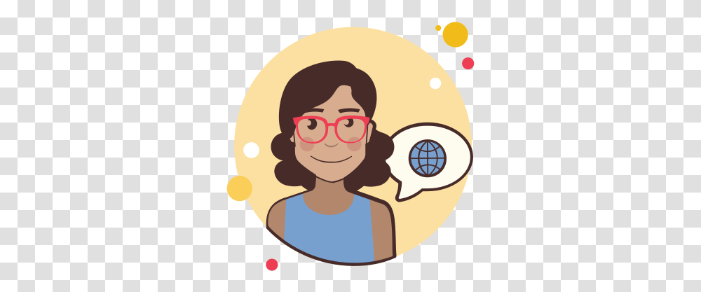 Girl And Globe Icon Free Download And Vector Funny Birthday Wishes For Bhabhi, Face, Person, Human, Sweets Transparent Png