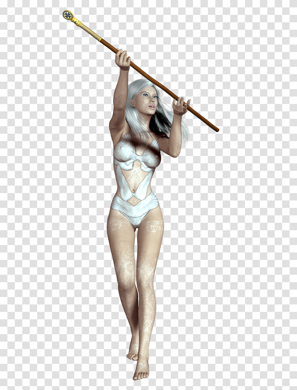 Girl And Magic Staff, Person, Figurine, Costume, Face Transparent Png