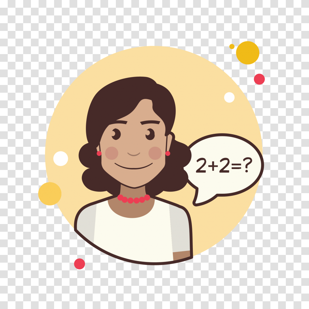 Girl And Math Equation Icon, Label, Face, Female Transparent Png