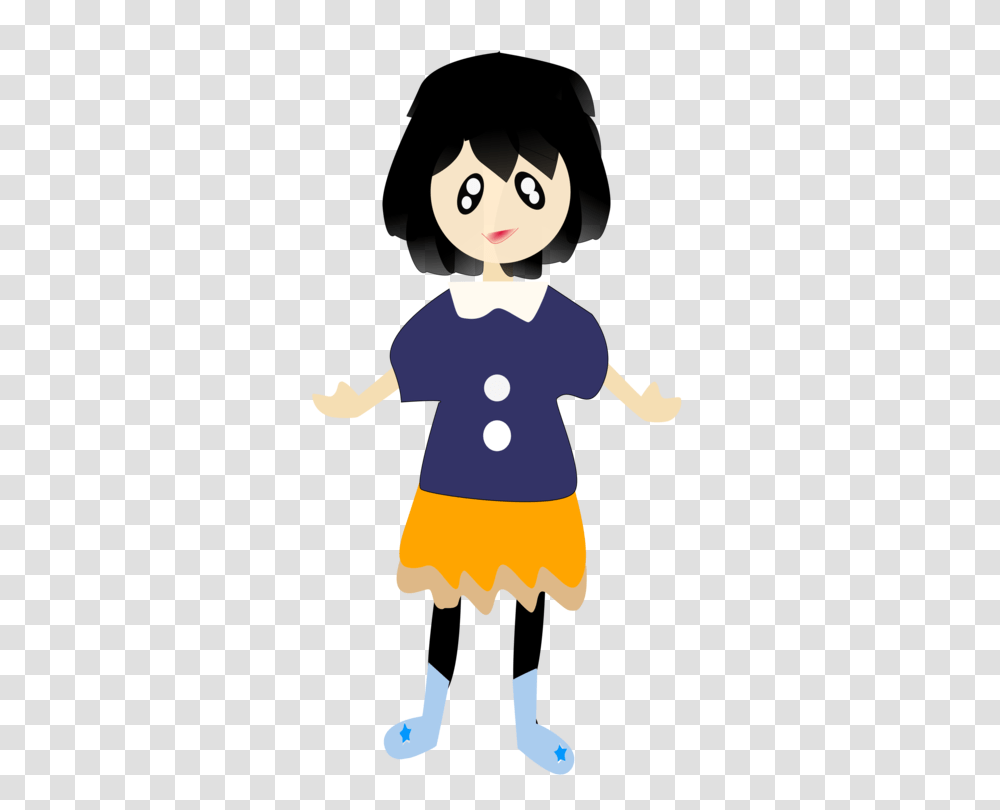 Girl Anime Cartoon Boy Child, Person, Female, Dress Transparent Png