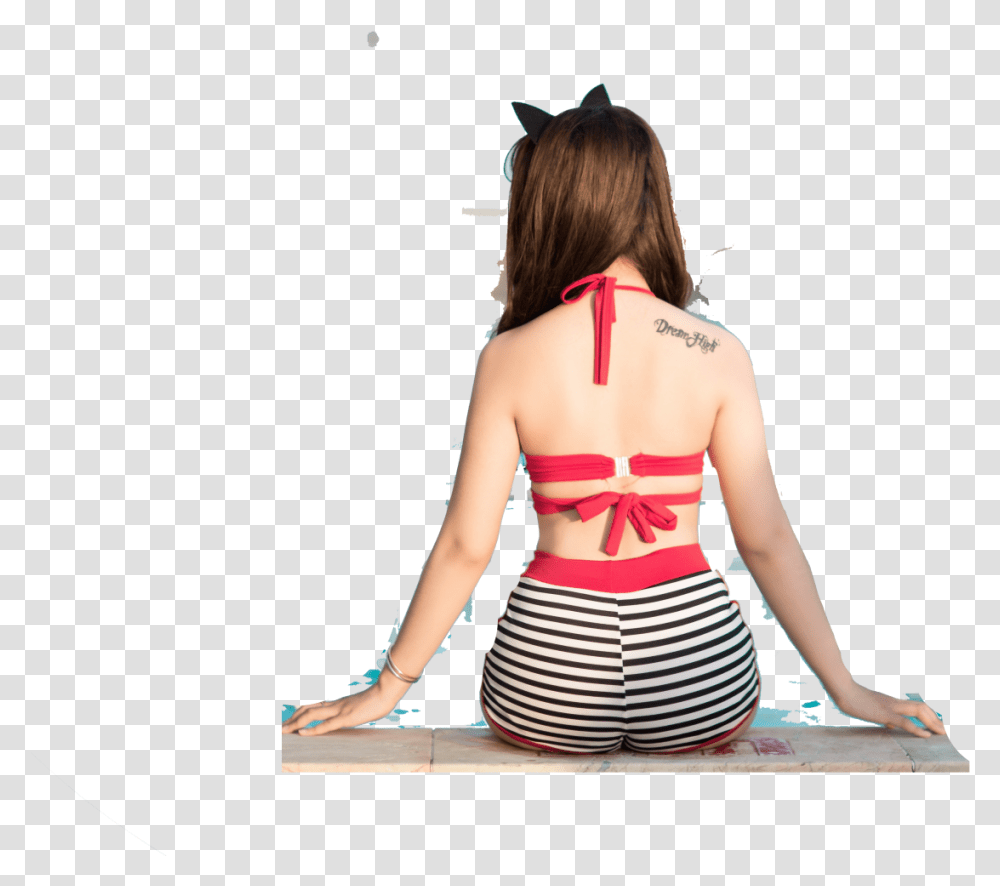 Girl, Back, Person, Swimwear Transparent Png