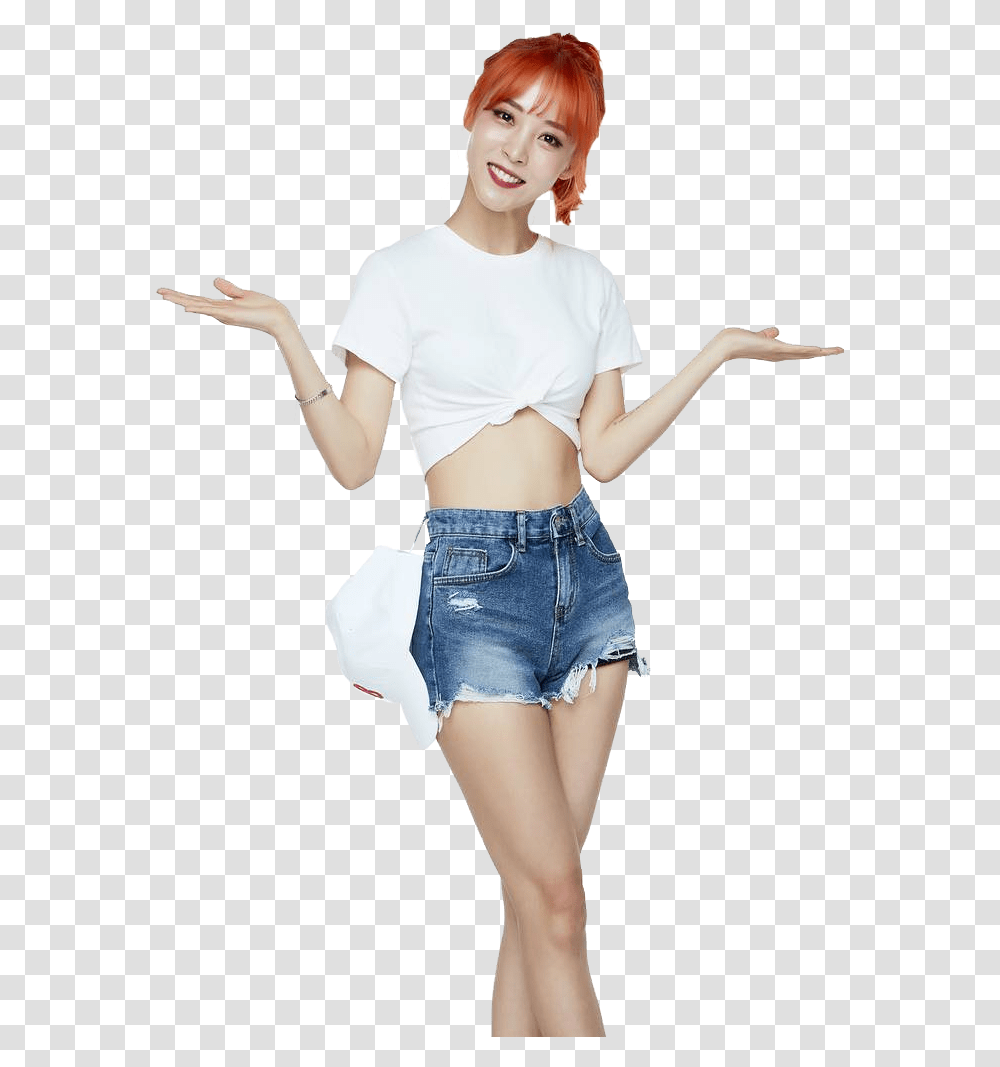 Girl Background Mamamoo Moonbyul Crop Top, Shorts, Clothing, Female, Person Transparent Png