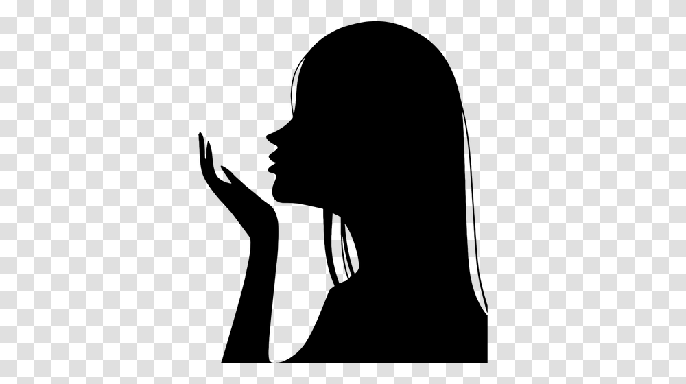 Girl Blowing Into Palm Silhouette Isfj Personality, Gray, World Of Warcraft Transparent Png