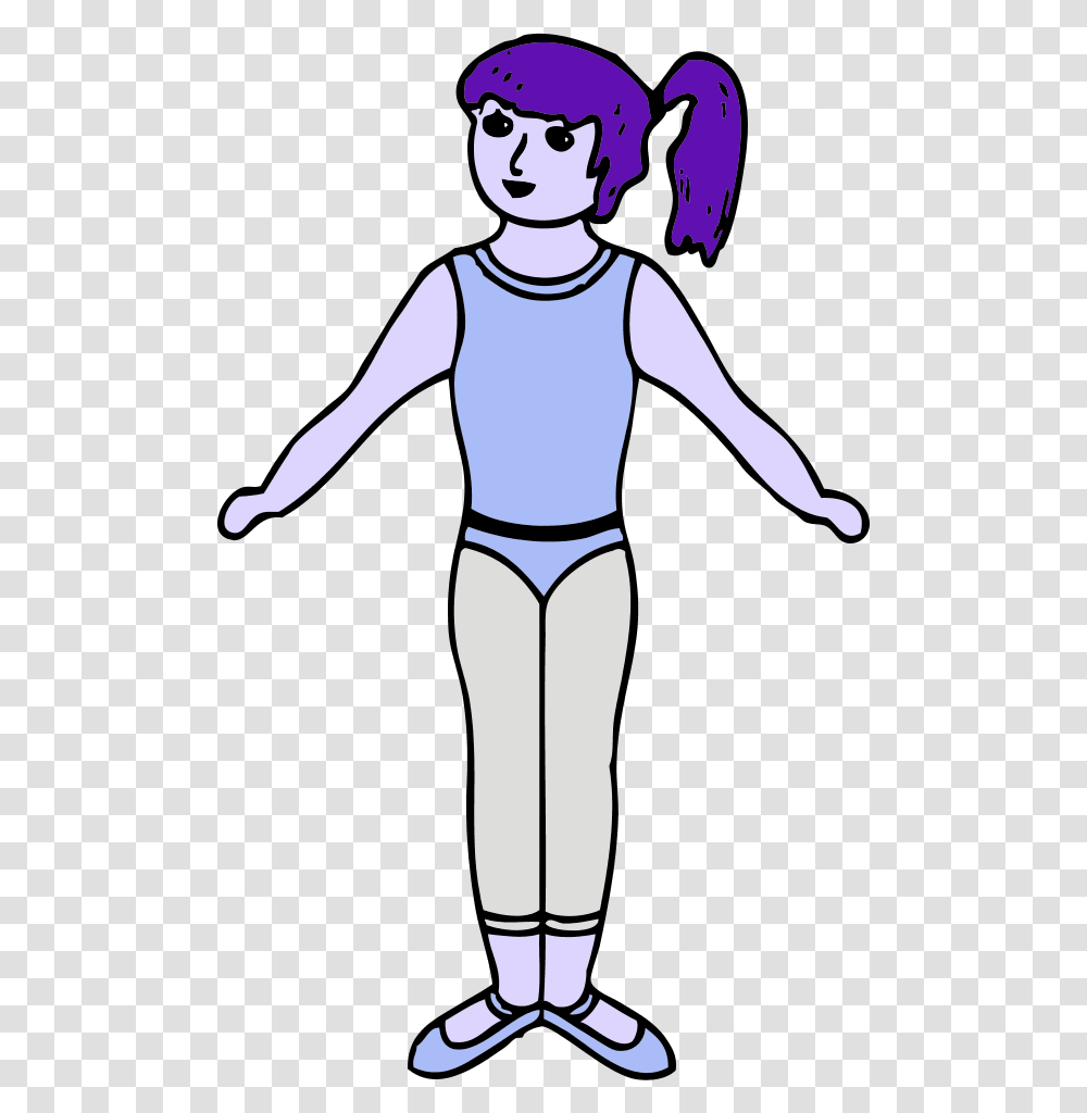 Girl Body Outline Clip Art Free Image, Person, Sleeve, Underwear Transparent Png