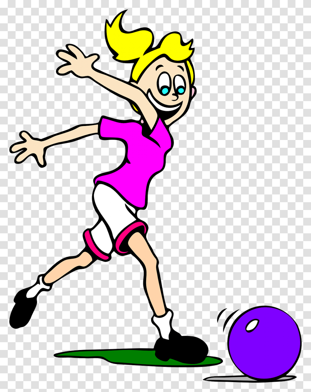Girl Bowling Clipart Rolling A Ball Clipart, Person, Dance Pose, Leisure Activities, Sphere Transparent Png
