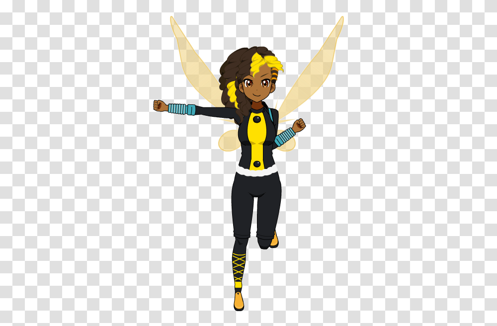 Girl Bumble Bee Dc Super Hero Girls Bumblebee Costume, Person Transparent Png