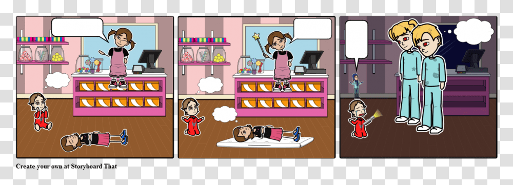 Girl Buying Chocolate Cartoon, Bakery, Shop, Interior Design, Indoors Transparent Png