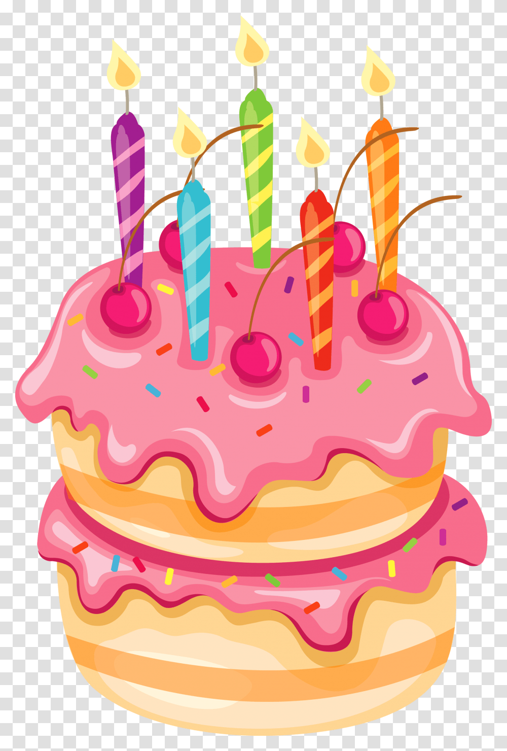 Girl's Birthday Cake Clip Art, Dessert, Food, Sweets, Confectionery ...