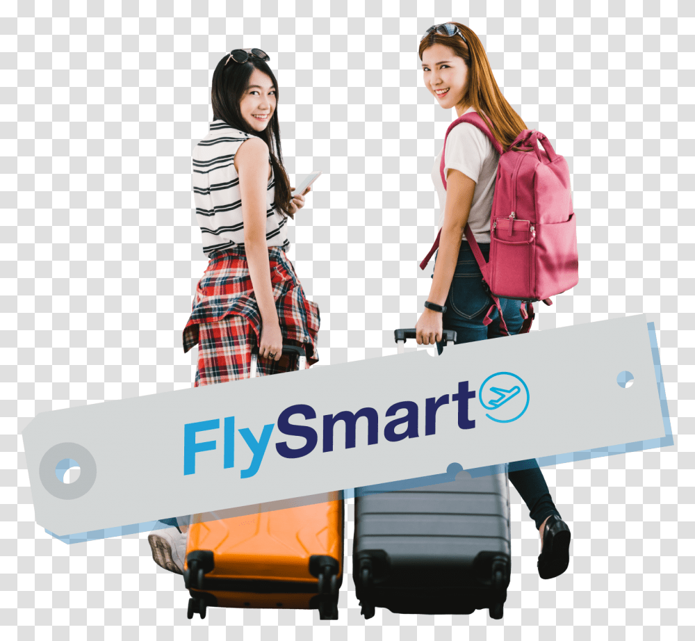 Girl Carrying A Travel Bag, Person, Transportation, Female Transparent Png