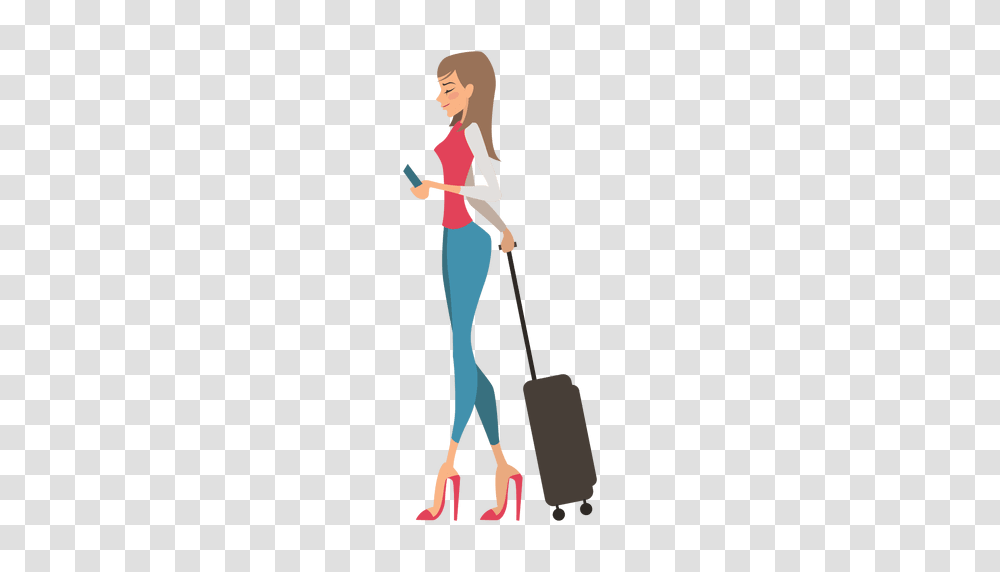 Girl Carrying Luggage, Bow, Person, Human, Female Transparent Png