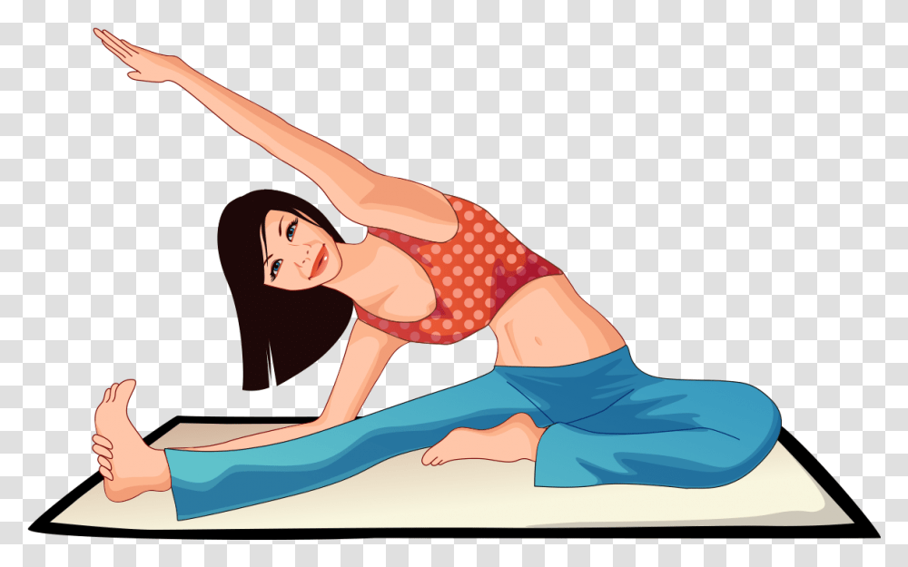 Girl Cartoon Arms And Legs Fitness Watercolor Girl, Person, Human, Female, Working Out Transparent Png