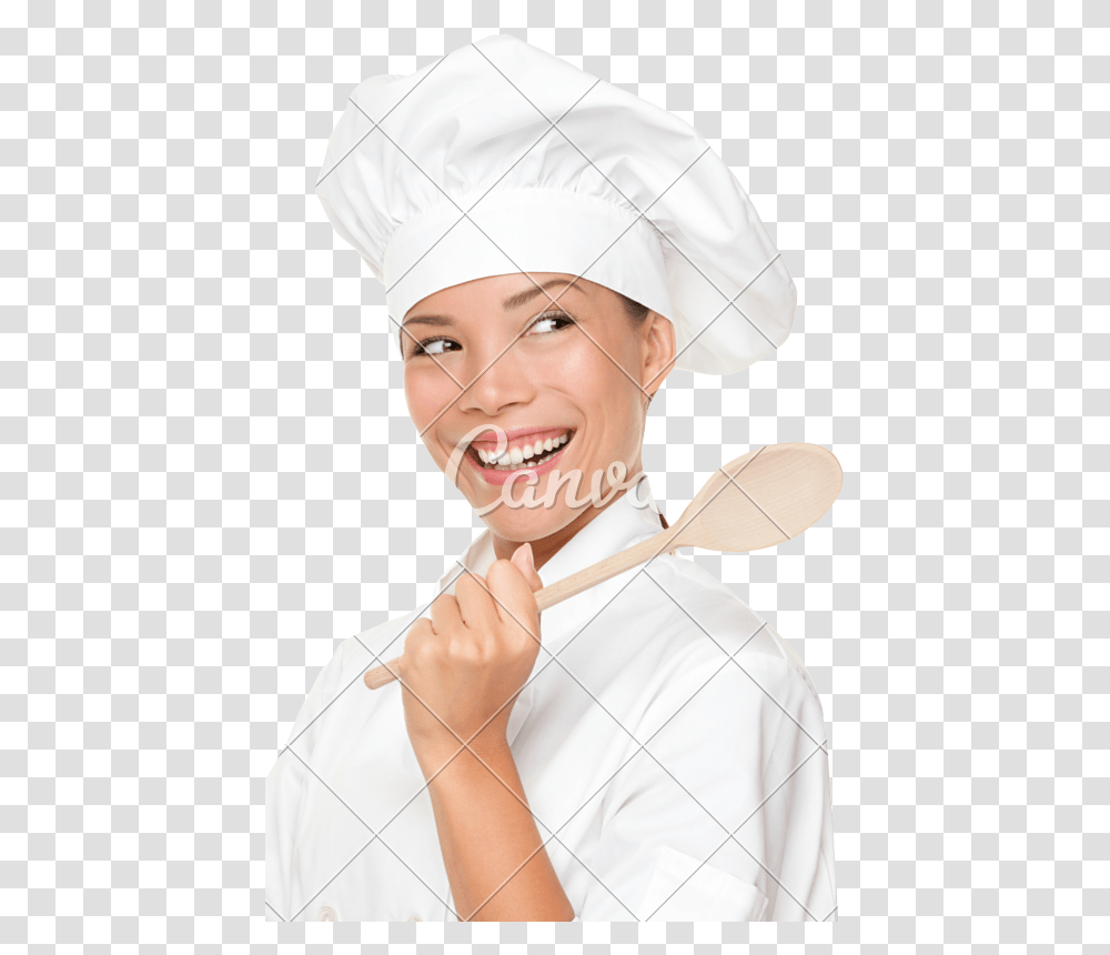 Girl Chef Clipart Chef, Person, Human, Cutlery, Spoon Transparent Png