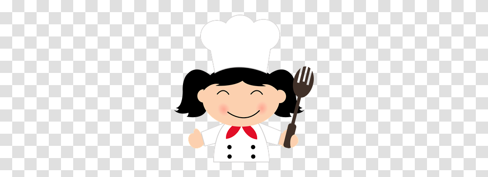Girl Chef With Fork Cook Book Divider Photos Clip, Baseball Cap, Hat, Apparel Transparent Png