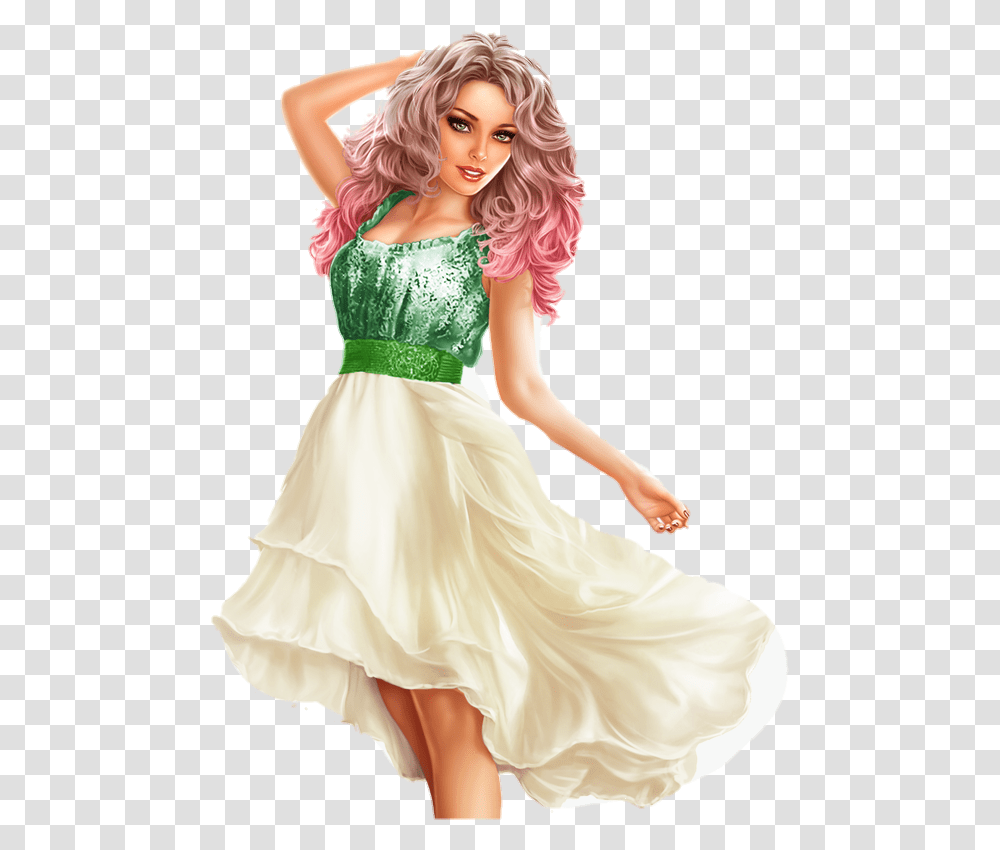 Girl Chica Lady Woman Cartoon Caricatura Mujer Vi Nina Tubes, Costume, Wedding Gown, Robe, Fashion Transparent Png