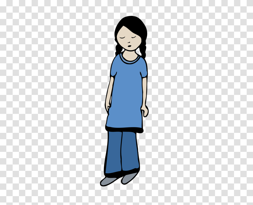 Girl Child Computer Icons Sadness Crying, Sleeve, Apparel, Standing Transparent Png
