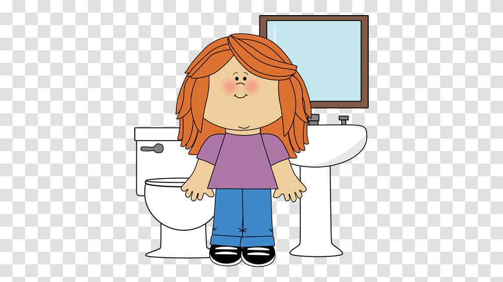Girl Clean Bathroom Clipart Clip Art Images, Indoors, Person, Human, Toilet Transparent Png