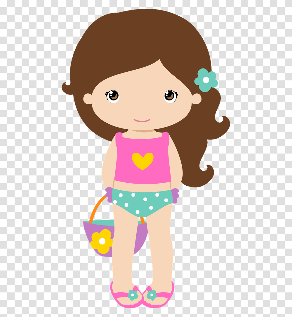 Girl Clipart Beach, Person, Human, Doll, Toy Transparent Png