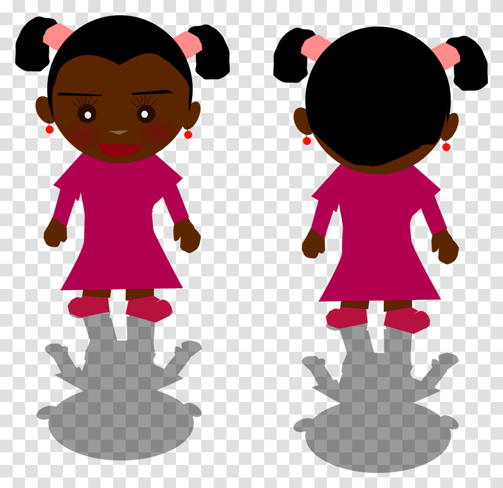 Girl Clipart Cartoon Boy Facing Back, Person, Silhouette, Graphics, Kid Transparent Png