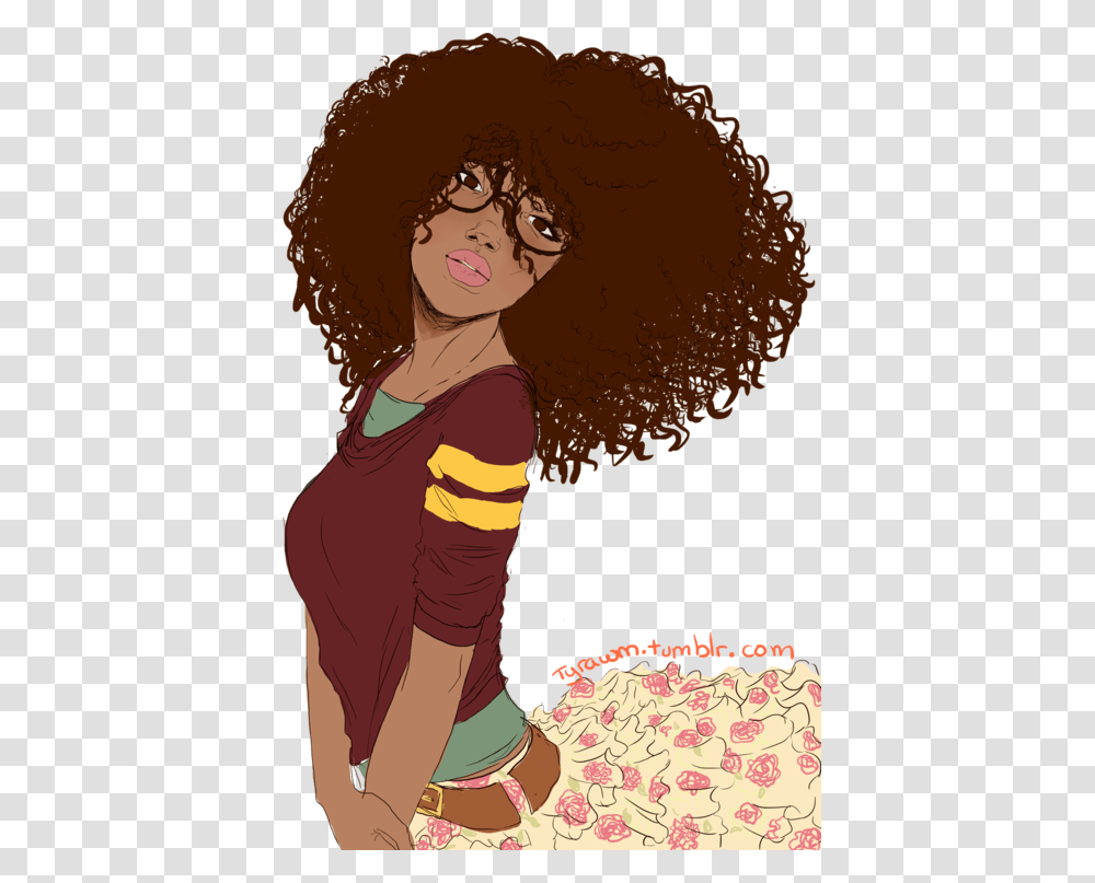 Girl Clipart Curly Hair Curly Hair Woman Cartoon, Person, Human, Poster, Advertisement Transparent Png