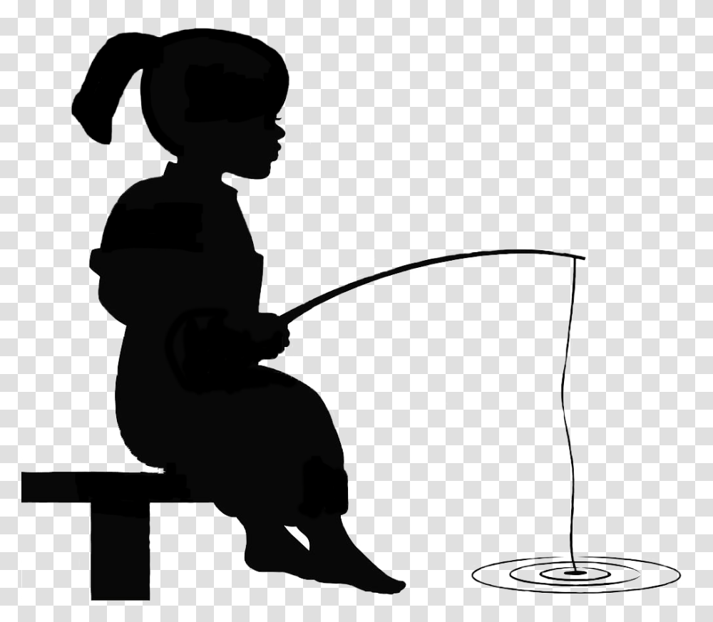 Girl Clipart Fishing, Water, Outdoors, Person, Human Transparent Png