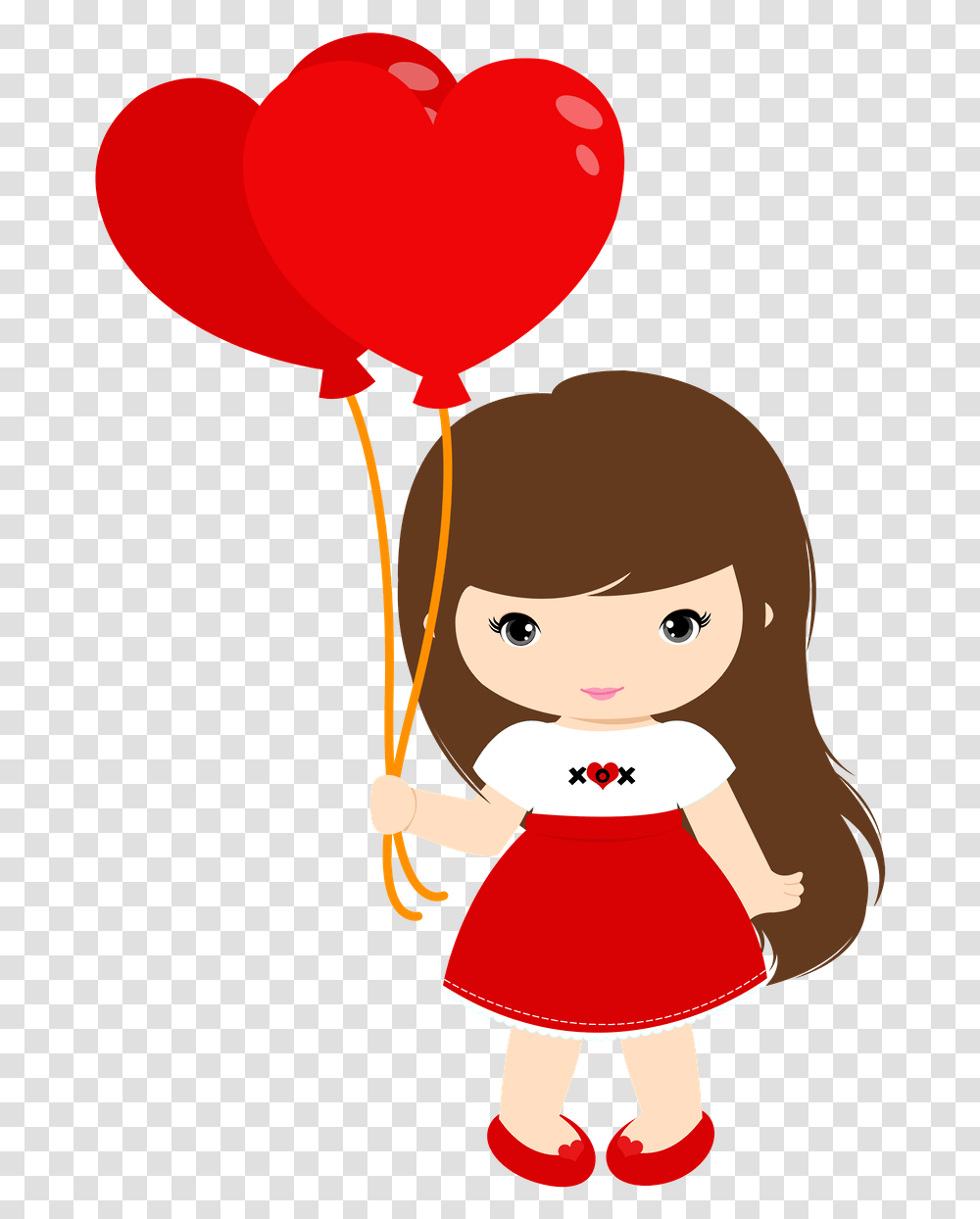 Girl Clipart Girls Clips Cute Images Baby Design Valentines Day Girl Clipart, Ball, Balloon, Toy Transparent Png