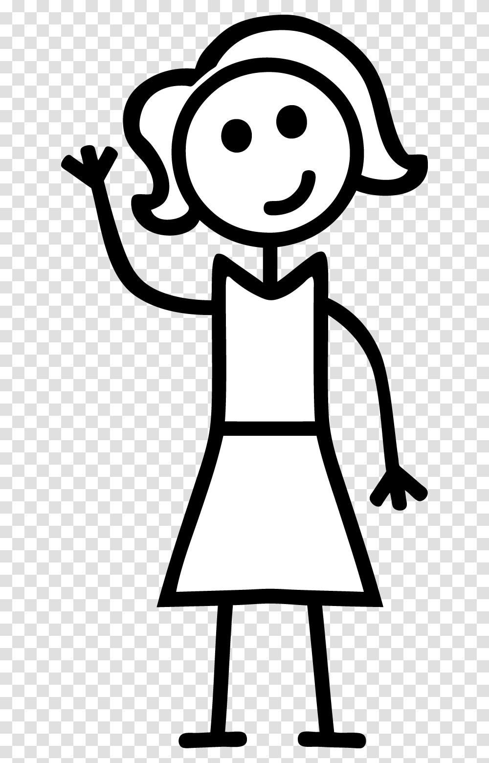 Girl Clipart Person, Stencil, Hand, Silhouette Transparent Png