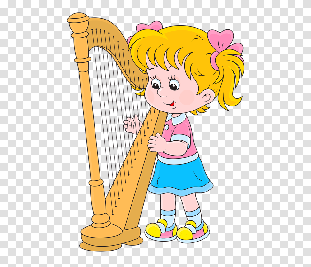 Girl Clipart Piano, Harp, Musical Instrument, Person, Human Transparent Png
