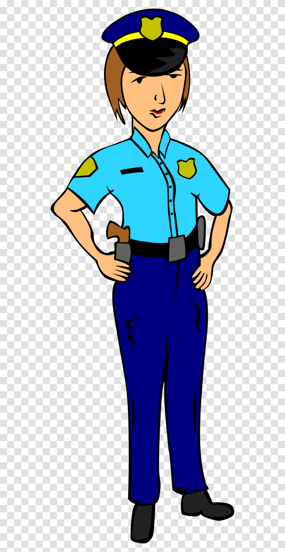 Girl Clipart Police, Pants, Apparel, Person Transparent Png