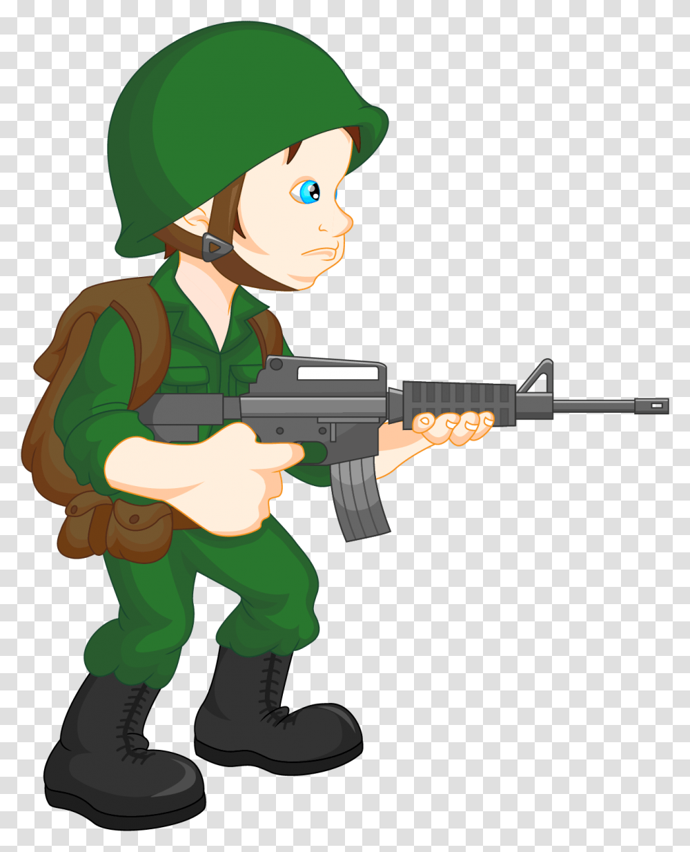 Girl Clipart Soldier, Person, Human, Gun, Weapon Transparent Png
