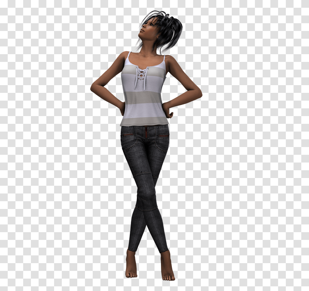 Girl, Person, Female, Pants Transparent Png