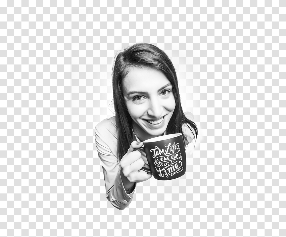 Girl, Coffee Cup, Person, Human, Face Transparent Png
