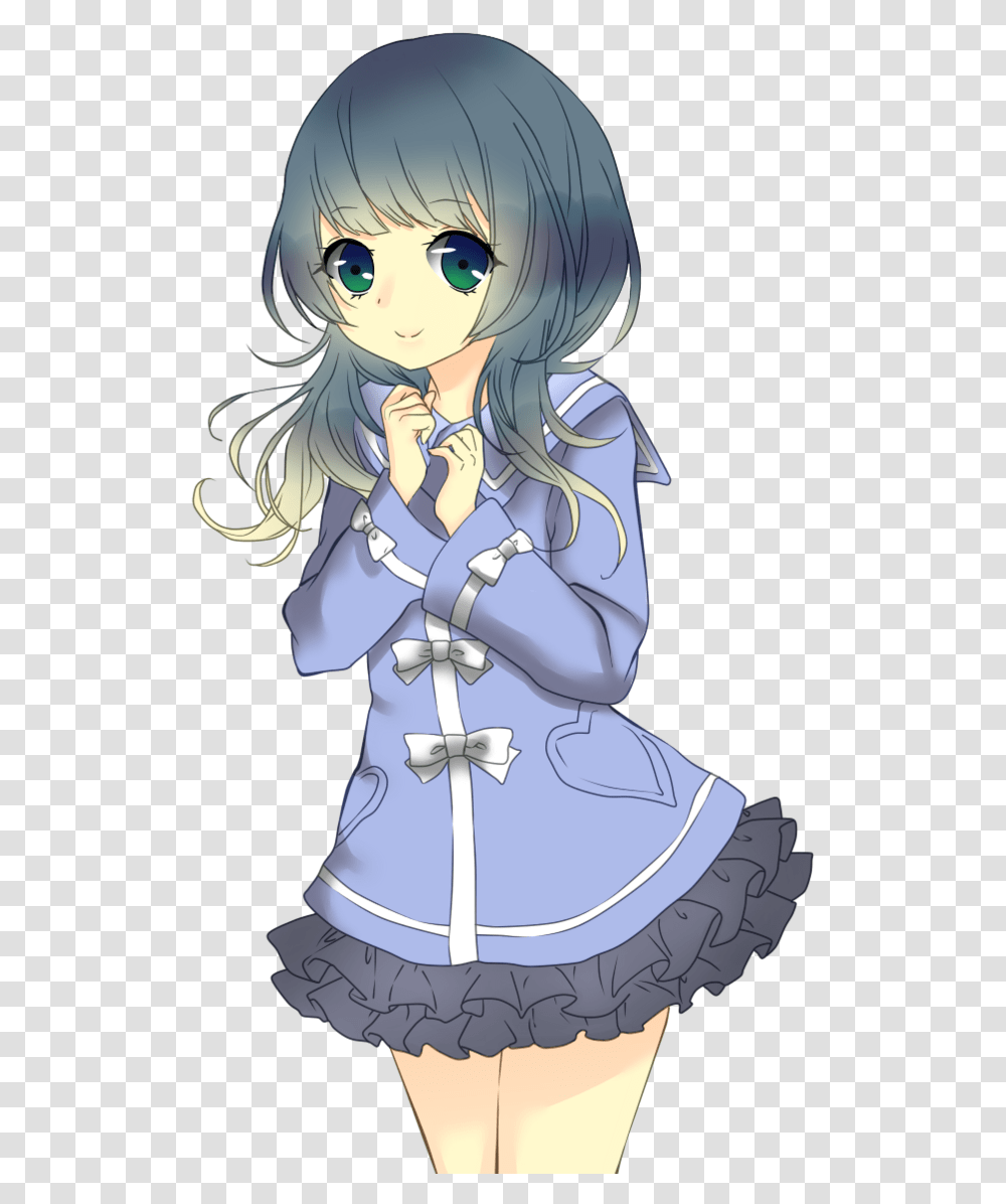 Girl Coloured By Lucky Anime Mc Vy Ma Ng D Thng, Manga, Comics, Book, Person Transparent Png