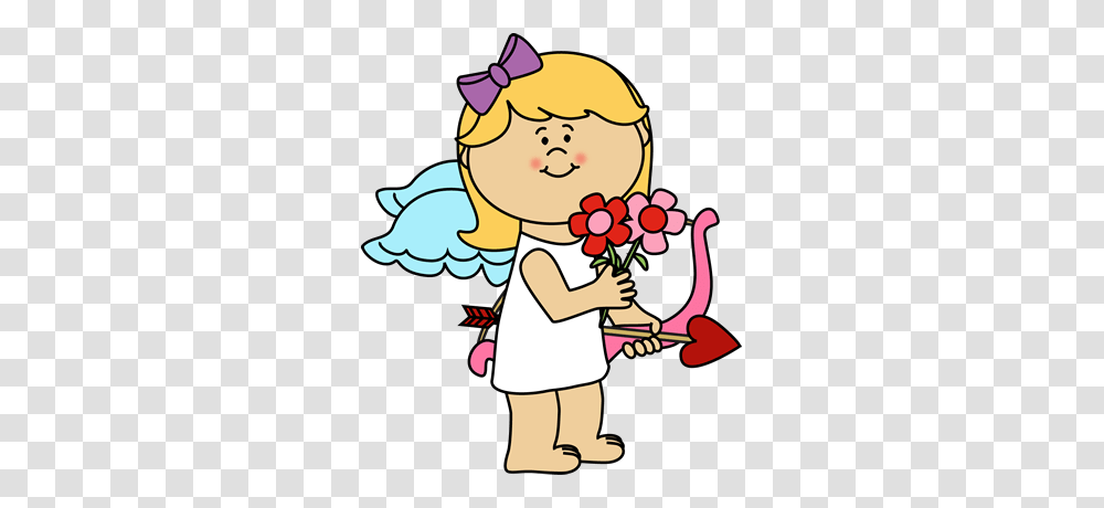 Girl Cupid Clip Art, Person, Human, Outdoors, Flower Transparent Png