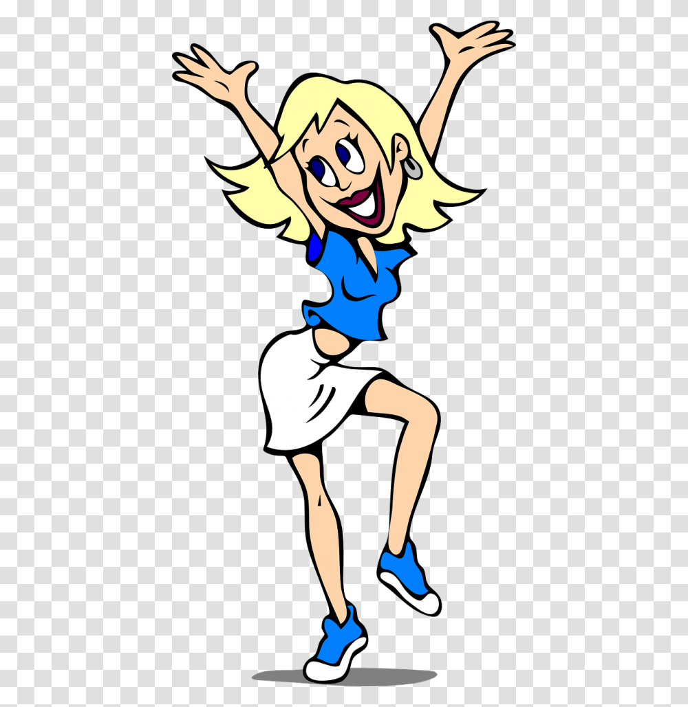 Girl Dancing Cheerful Happy Woman Clip Art, Person, Female Transparent Png