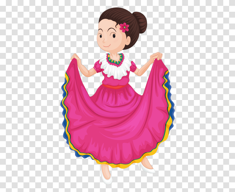 Girl Dancing Clipart Download Mexican Clipart, Dance Pose, Leisure Activities, Performer, Person Transparent Png