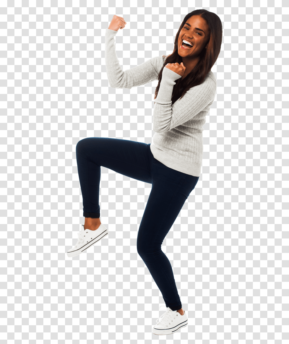 Girl Dancing Stock Photo Of Woman, Person, Pants, Shoe Transparent Png