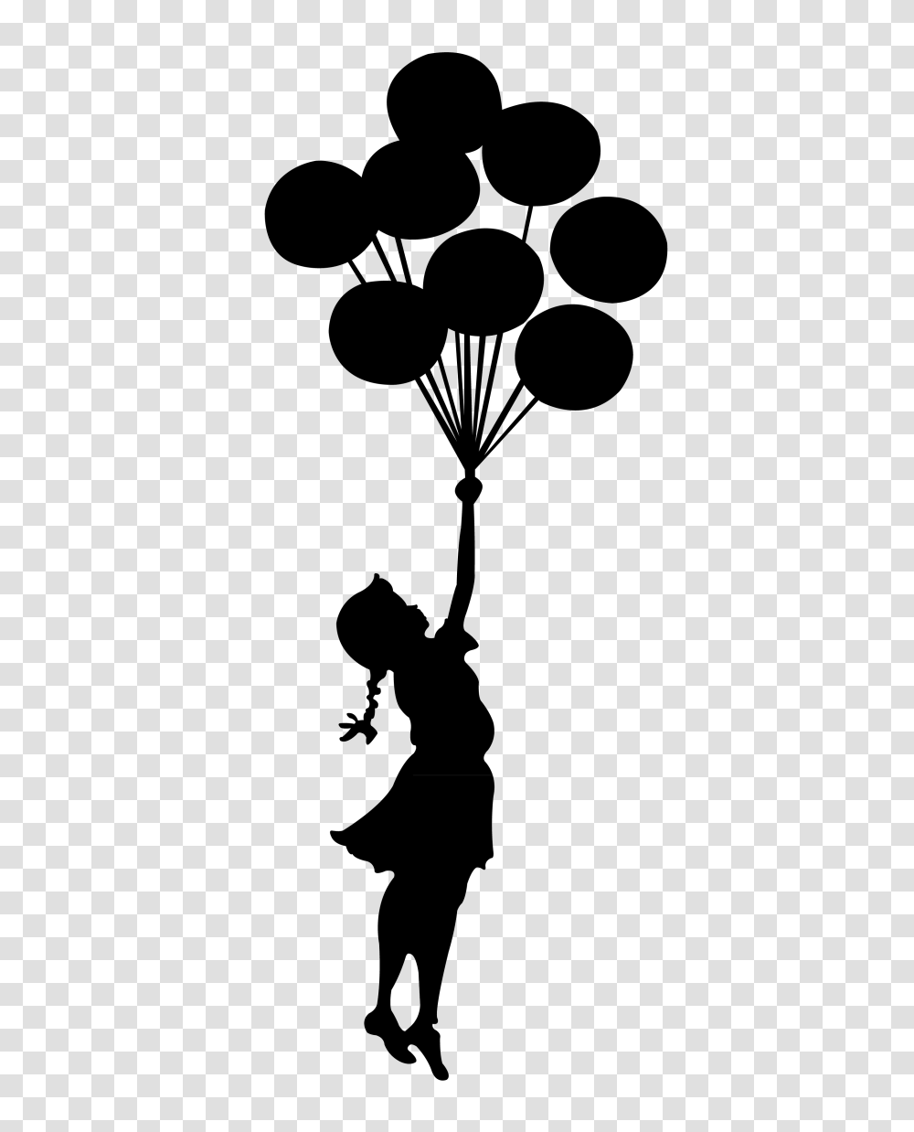Girl Dancing With Umbrella Silhouette, Person, Human, Stencil, Lamp Transparent Png
