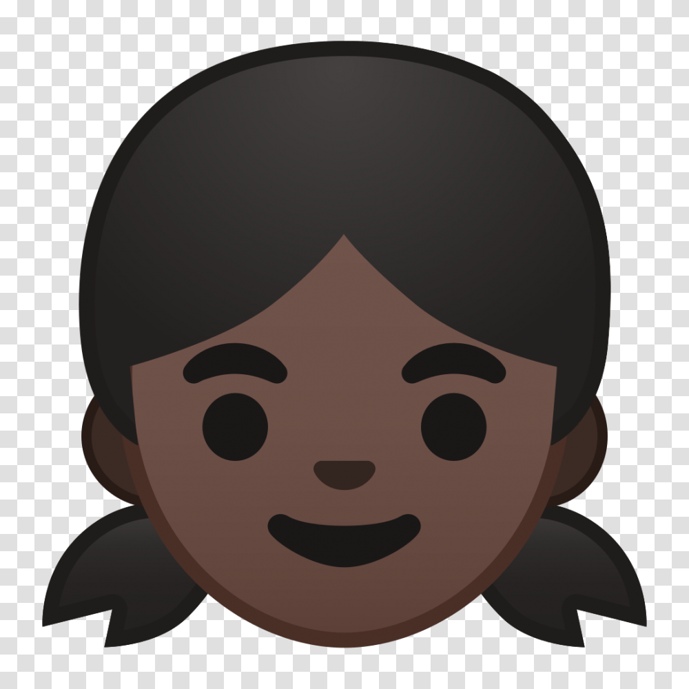 Girl Dark Skin Tone Icon Noto Emoji People Faces Iconset Google, Head, Helmet, Apparel Transparent Png